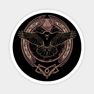 Raven and Valknut Symbol Magnet